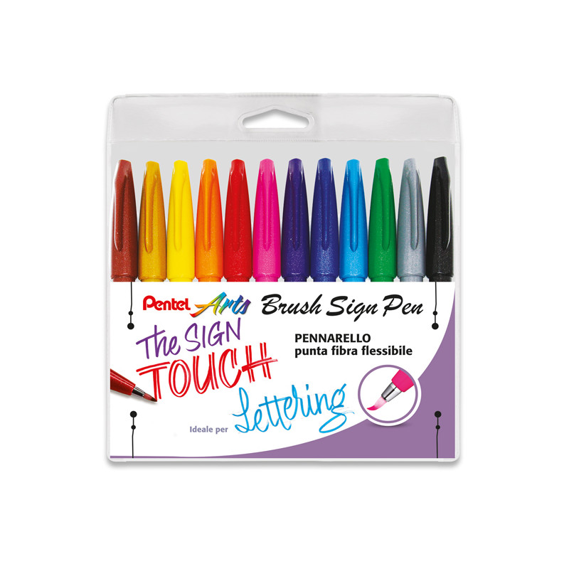 Astuccio 12 Pennarelli Brush Sign Pen - colori assortiti