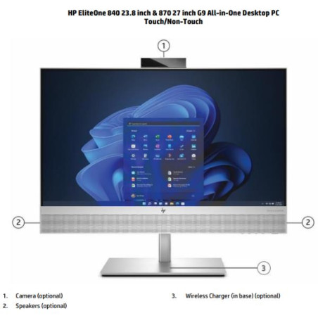 EliteOne 870 G9 AiO 27 Non Touch (special edition gar. 3 anni onsite) Corei7, RAM 16 GB, SSD , 27 ''