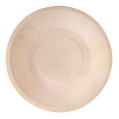 Conf 50 Piatti monouso in legno tondi Ø 21,5cm