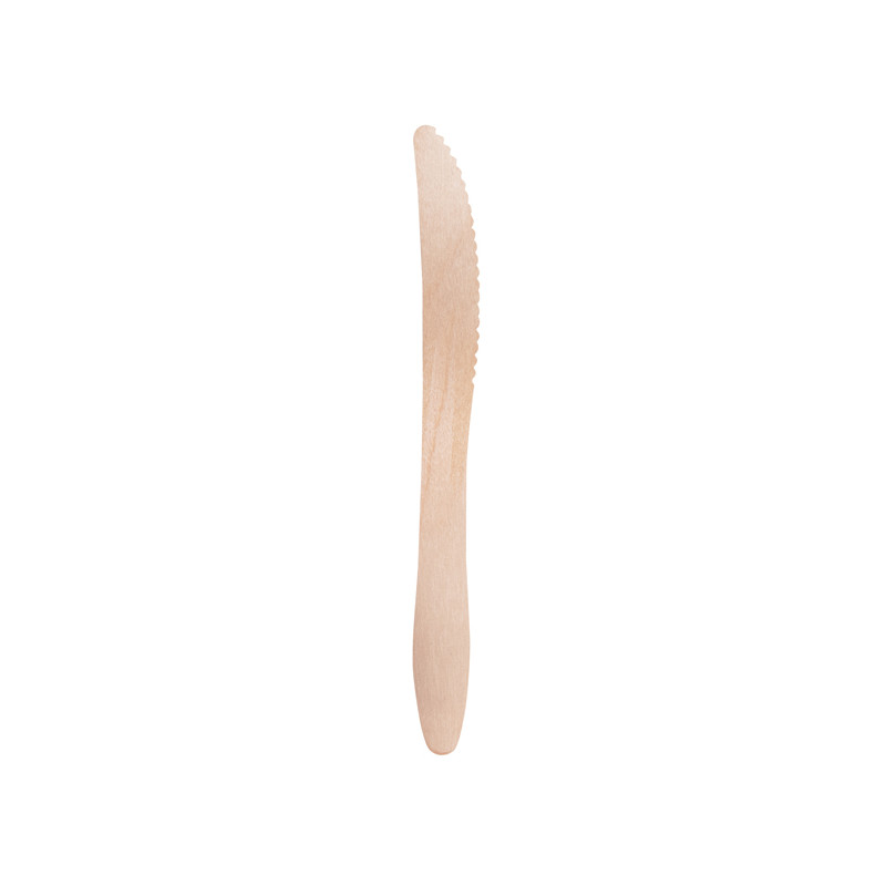 Conf 100 Coltelli monouso in legno 16,5cm Signor Bio