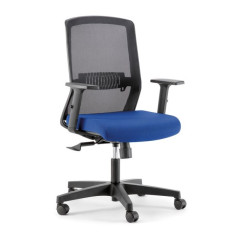 Seduta Operativi Easy con braccioli - Struttura Nera, Rivestimento Sedile Ignifugo