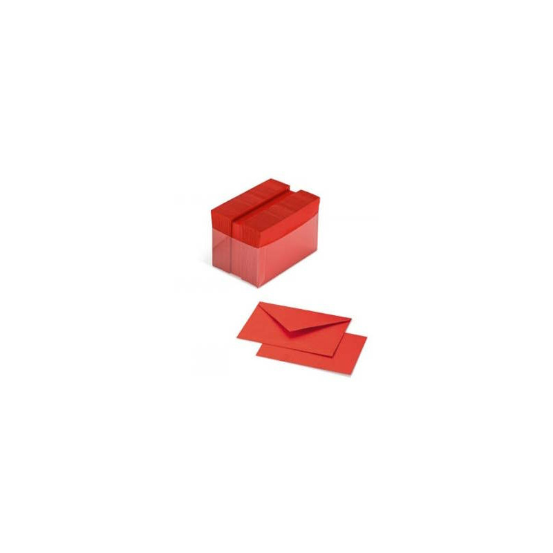 Conf. 100 biglietti+buste - F.to 4 (7,2x11cm) - Vari Colori