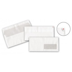 Confezione da 50 Buste commerciali Adesive - Formato 11x23 - Apertura Facilitata con Zip - Carta da 90 Gr.