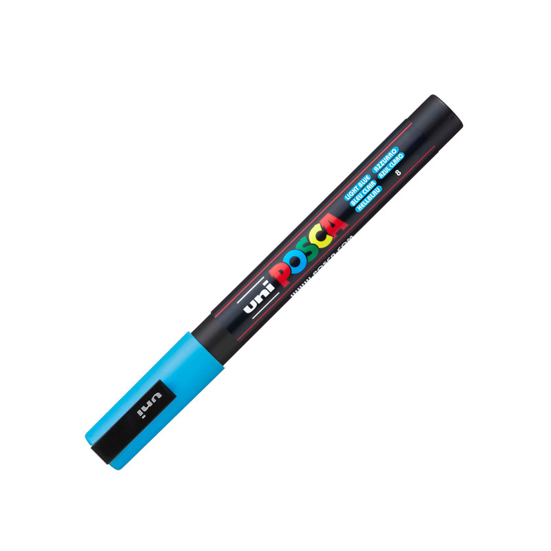 Marcatore a Base D'acqua Uni Posca Pc3m - Punta Fine da 0,9mm a 1,3mm