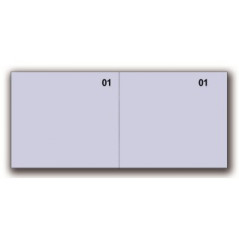 Scontrini numerati generici - Blocco 100 fogli - 2 tagliandi prenumerati - 5,8x13 cm