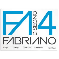 Album da disegno FABRIANO 4 - Formato 24x33 cm - 20 Fogli da 220gr - a 4 Angoli