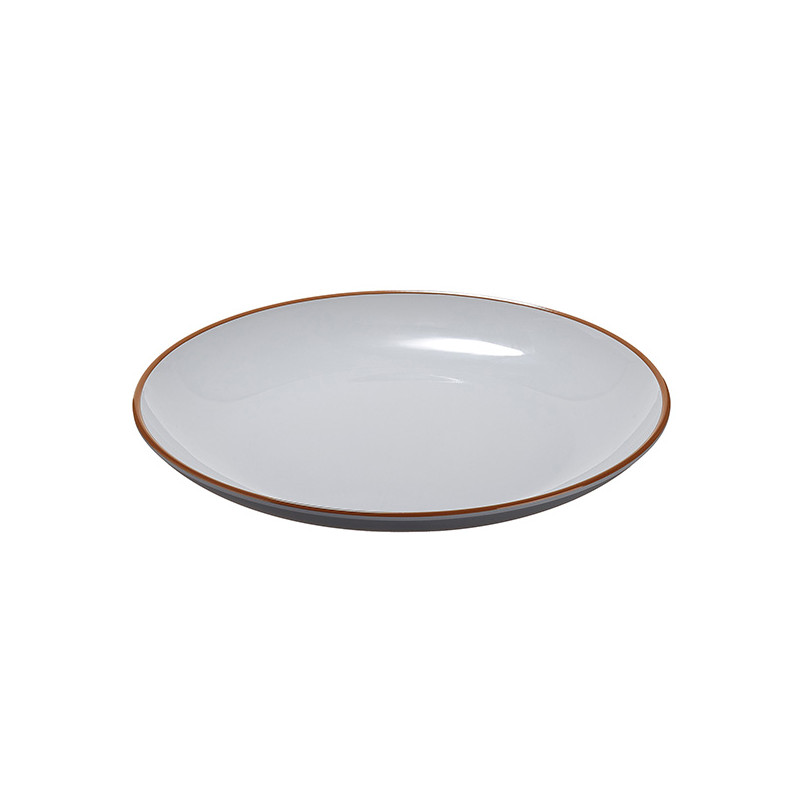 Piatto in rPET Ø22x2,6cm grigio (piano e Fondo)