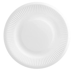 Conf 125 Piatti compostabili Light bianchi
