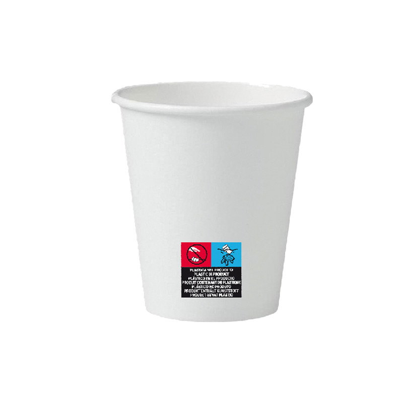 Conf 50 Bicchieri in carta bianchi Dopla Green SUP