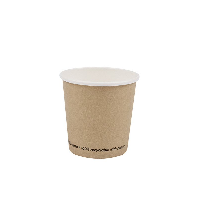 Conf 50 Bicchieri caffè' in carta 75ml avana Signor Bio
