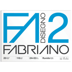 Album da Disegno Fabriano 2 - Formato 24x33 Cm - 20 Fogli da 110gr - a Quattro Angoli