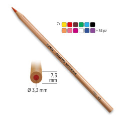 Barattolo 84 Pastelli Diametro Mina 3,80 Mm - Colori Assortiti