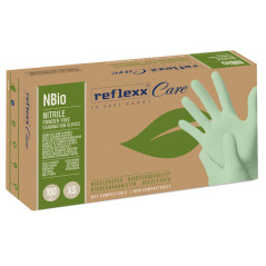 Confezione 100 Guanti in nitrile bio - Verde Pastello