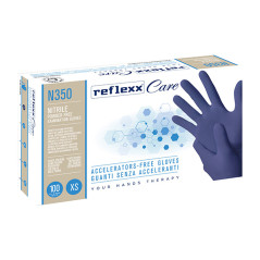 Conf 100 guanti nitrile ipoallergenici N350 - Senza Acceleranti - Blu