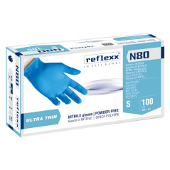 Confezione 100 Guanti in nitrile N80 - ultrasottili - Azzurro