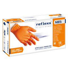 Confezione 50 Guanti In Nitrile N85 - ultra resistenti - arancione