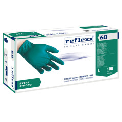 Confezione 100 Guanti in nitrile senza polvere R68 - Verde