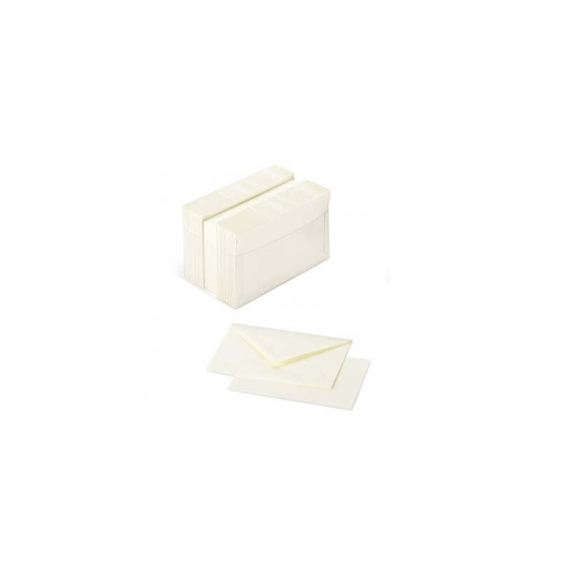 Conf. 100 biglietti+buste - F.to 9 (9x14cm) - Vari Colori