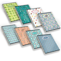 Maxiquaderno Pattern con spirale - 70 fogli carta da 80 gr/mq - Formato A4 - copertine assortite