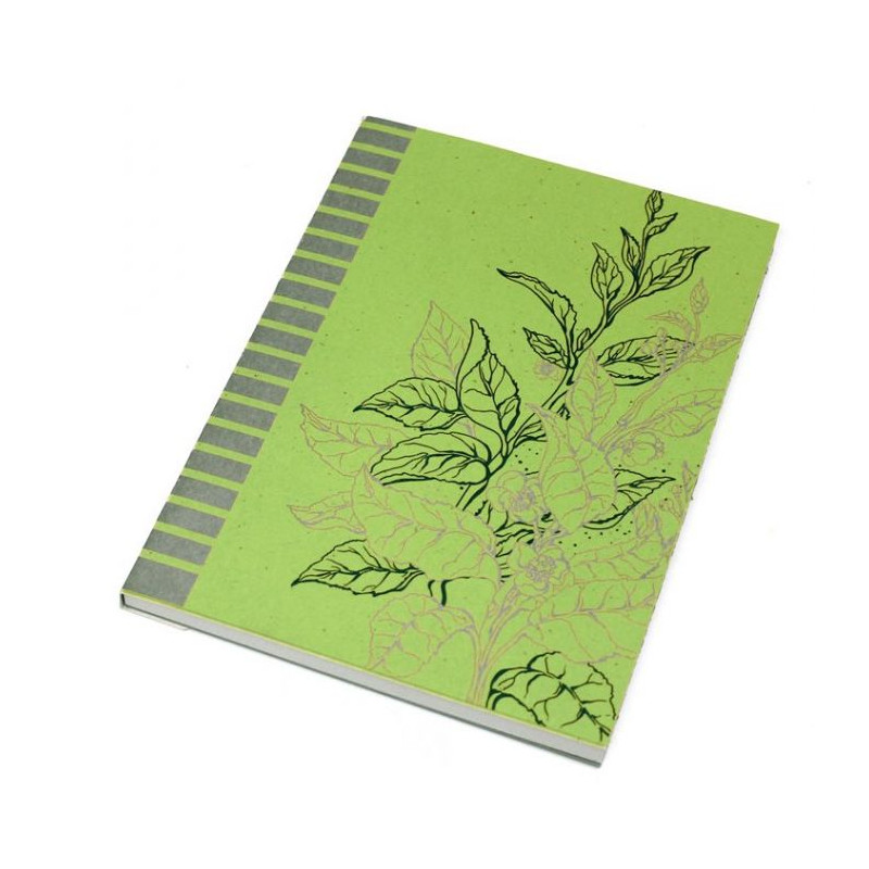 Blocco collato I Love Green - carta riciclata 100% - F.to A5 - 80g - copertine assortite
