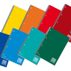 Maxiquaderno OneColor da 140 fogli - Formato A4 - Spiralato Con Fori - Carta da 70gr