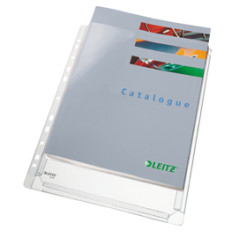 Conf. 10 Buste forate con soffietto - 22 x 30 cm - PVC - trasparente