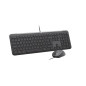 Kit Tastiera e Mouse LOGITECH Wired Combo MK620 For Business Grafite