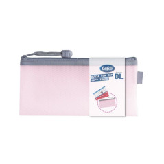 Busta EVA con zip soft touch DL - lettera - 11X22,5 cm - rosa