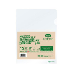 Buste a L - Polietilene bio based liscio - 30x22 cm - alto spessore - confezione 10 pz.