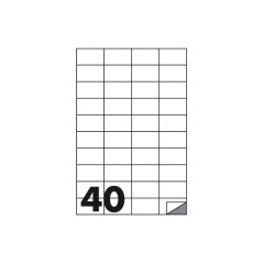 Etichette multifunzione Conf. 100 etichette - f.to 52,5x29,7 mm - angoli vivi senza margine - n. etichette per foglio 40