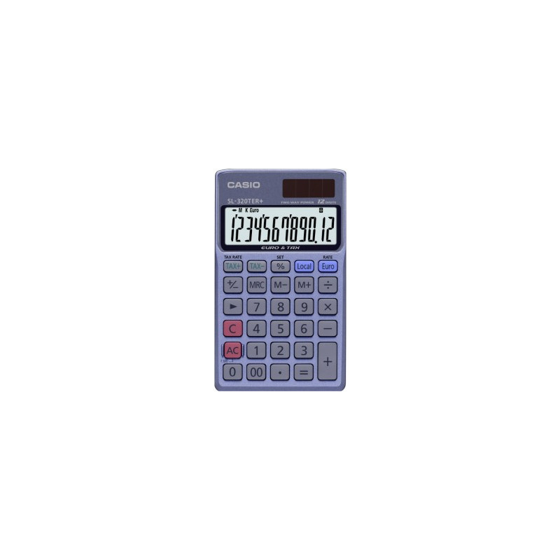 Calcolatrice Tascabile SL310TER - 10 Cifre - Alimentazione Solare e batteria 136x22x200 Mm