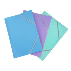 Cartellina con elastico angolare colori pastello - polipropilene - 29,7x21 cm - colori assortiti