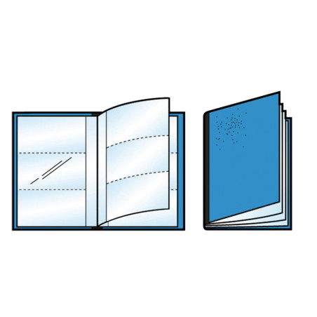 Porta scontrini e banconote Asso PS - 21 x 29.7 cm - blu