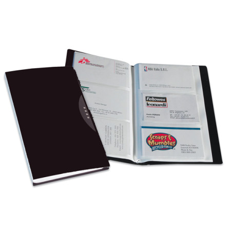 Portabiglietti da visita Office Suites - 240 tasche - con custodia - 11,4x19,2 cm