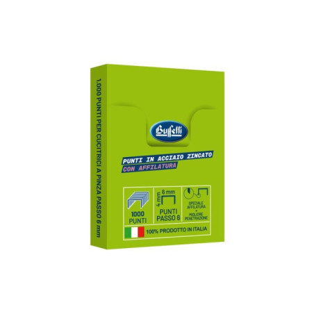 Confezione da 1000 Punti per Cucitrice Passo 6/4 mm