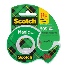 Nastro adesivo in chiocciola Magic 810 - 19 mm x 25m + 5m gratis - acrilico - trasparente