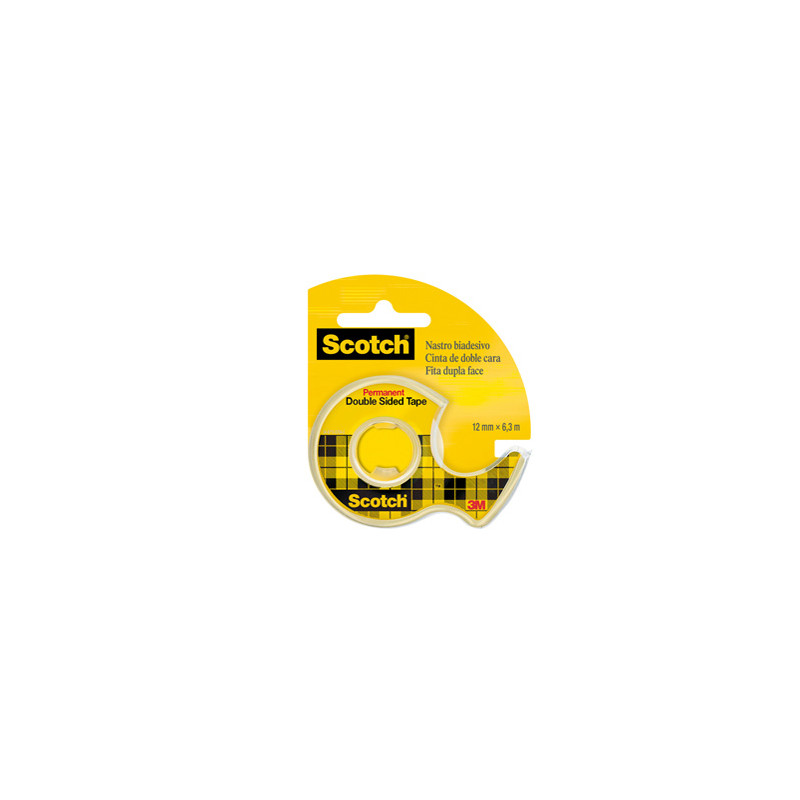 Nastro biadesivo in chiocciola 665 - 12 mm x 6,3 m - acrilico - trasparente