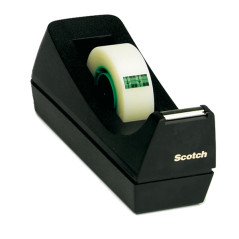 Dispenser C-38 Ricaricabile da Tavolo per Nastri Adesivi 19mmx33m - Colore Nero