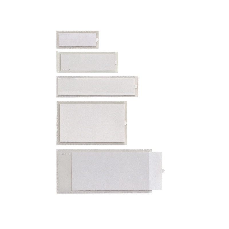 Portaetichette adesivo Iesti A1 - 24 x 63 mm - trasparente - conf. 10 pezzi