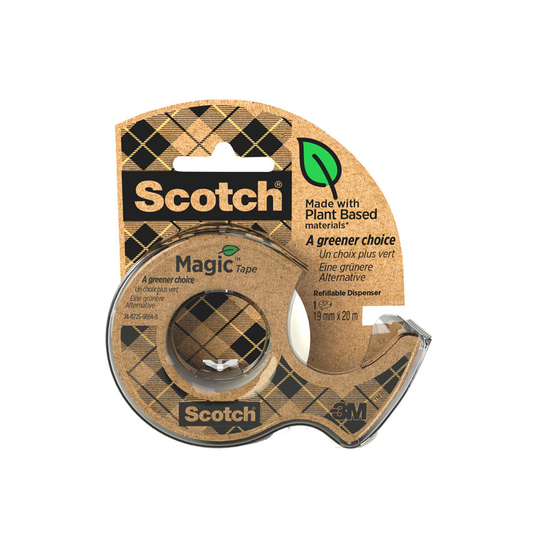 Nastro adesivo in chiocciola Magic 900 - 19 mm x 20 m - acrilico - trasparente