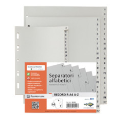 Separatore Alfabetico A-Z Record R - in Polipropilene - Formato 15x21