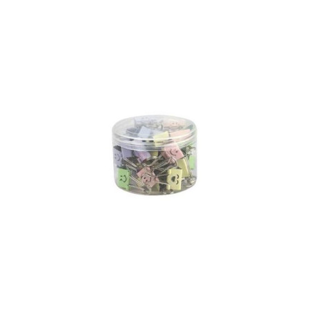 Molle double clip - colorate con smile - 25 mm - colori assortiti