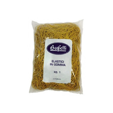 Elastici in gomma gialla - Busta da 1 Kg.