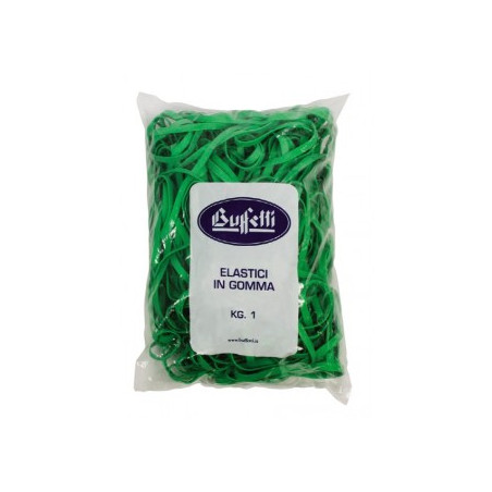 Elastici a fettuccia in gomma verde - banda da 8 mm