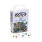 Scatola 100 Spilli con testa di plastica colorata - inox