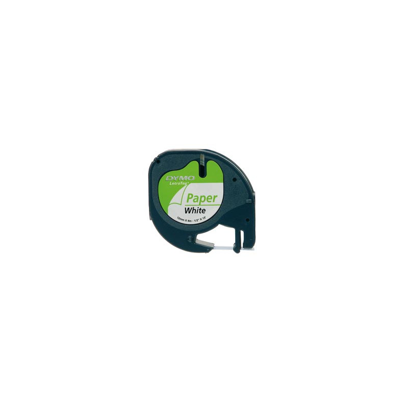 Nastro in Carta Dymo per Etichettatrice Letratag - 12mmx4m - Bianco