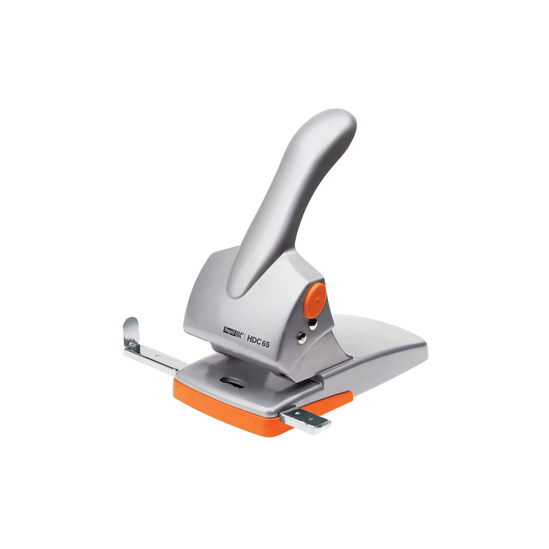 Perforatore Hdc65 - Max 65 Fogli - 2 Fori - Passo 8 Cm - Argento/arancio