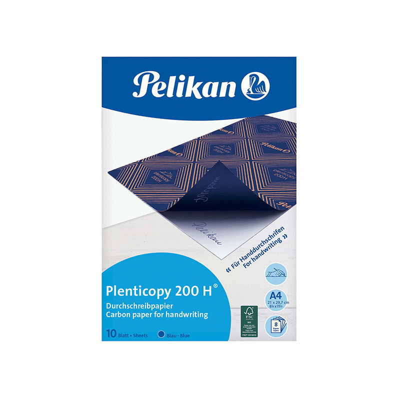 Carta da ricalco Plenticopy 200H - A4 - blu - Confezione da 10 fogli