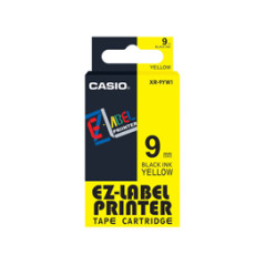 Nastro Casio 9mm X 8mt Nero su Giallo