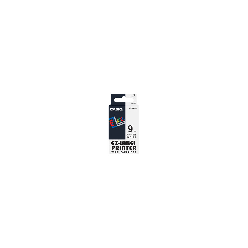 Nastro Casio 9mm X 8mt Nero su Bianco